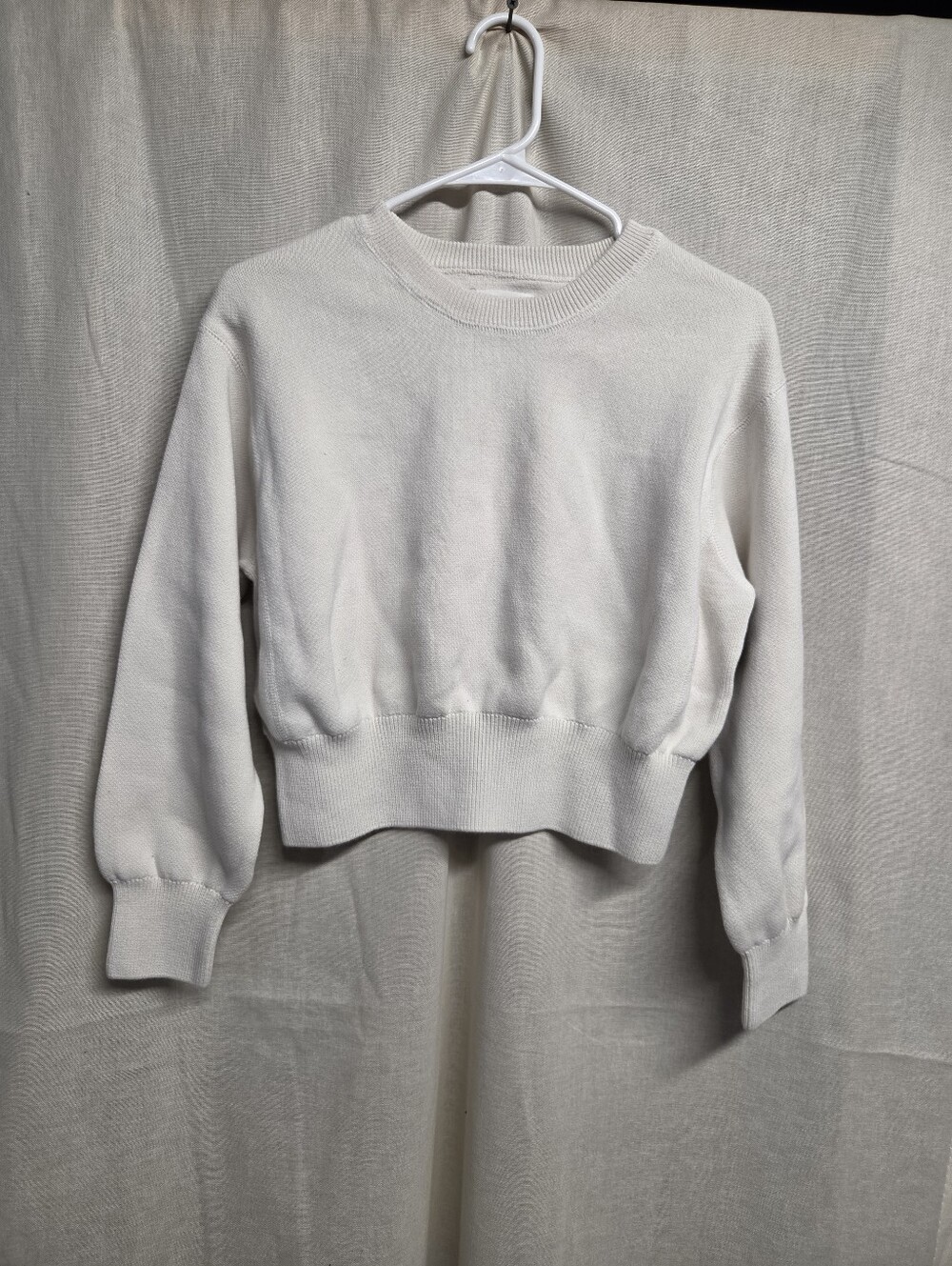 aerie Cream Crewneck Pullover Sweater